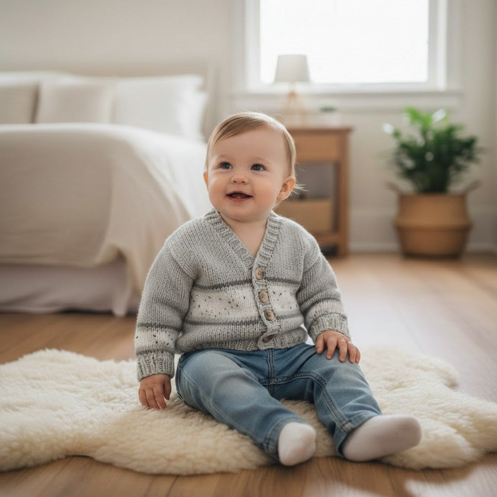 Knitted Boys Cardigan V neck
