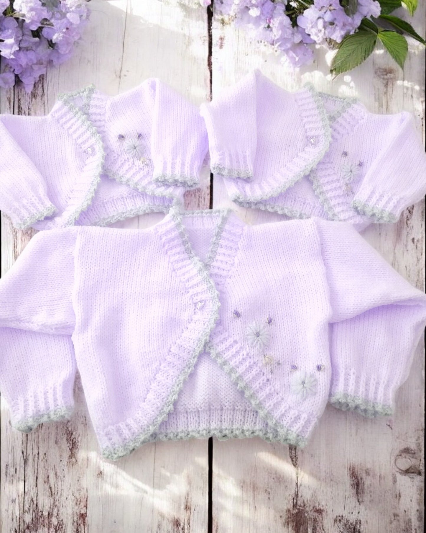 pastel coloured Girls Bolero-Style Cardigan with Stunning Hand-Stitched Embroidery