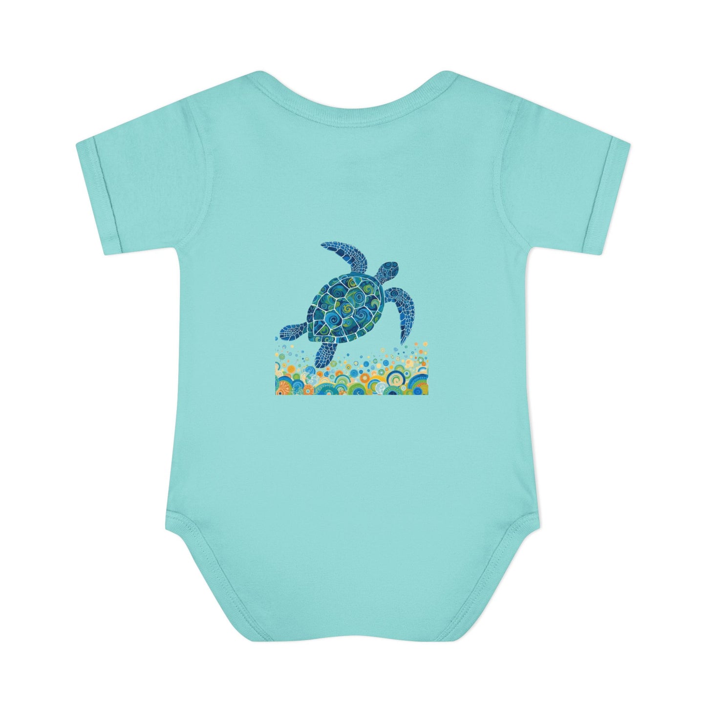 Blue Sea Turtle Onesie | Personalized Infant Bodysuit