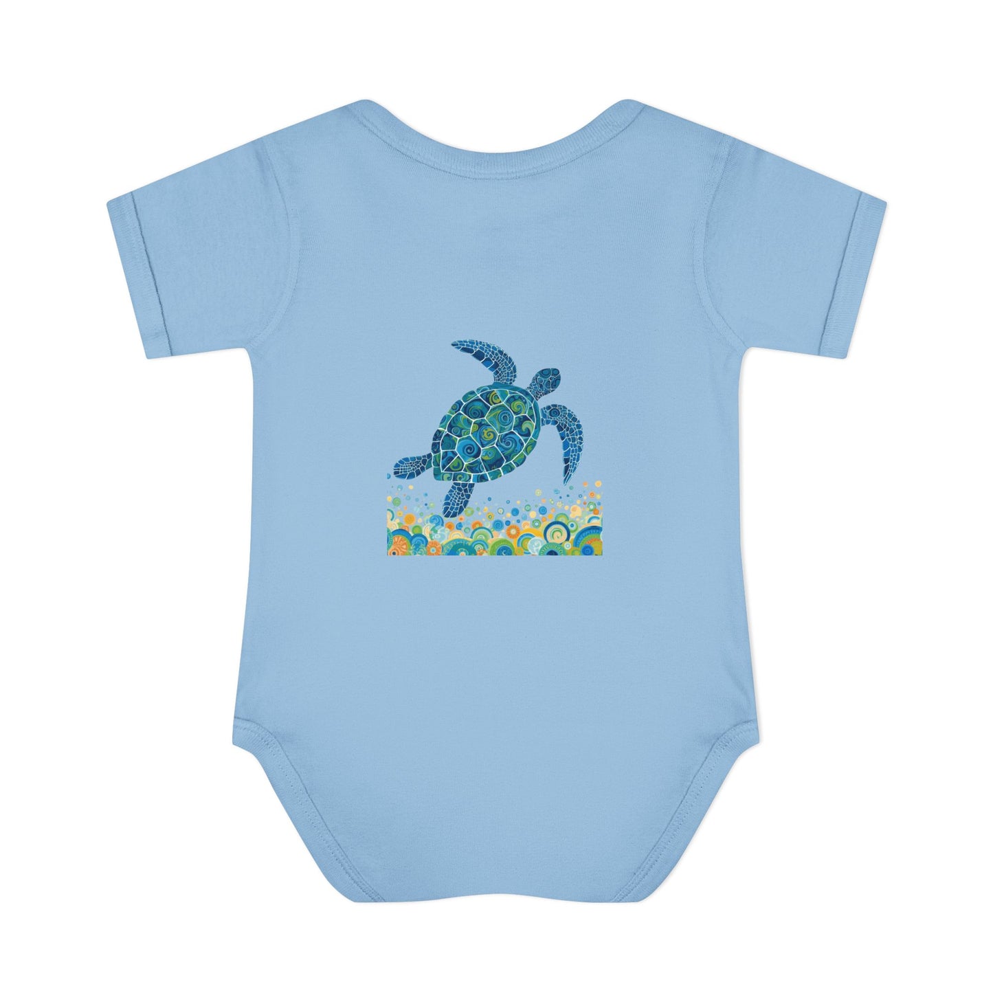 Blue Sea Turtle Onesie | Personalized Infant Bodysuit