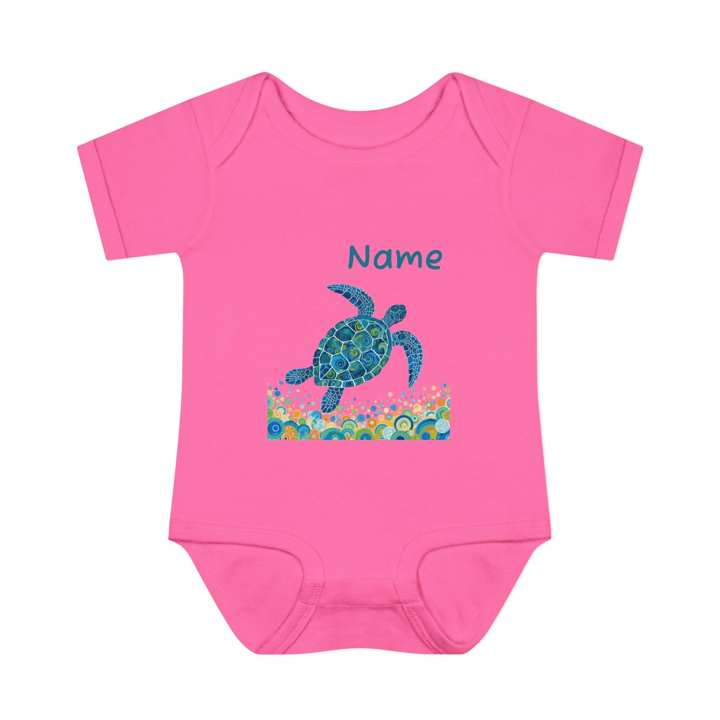 Blue Sea Turtle Onesie | Personalized Infant Bodysuit
