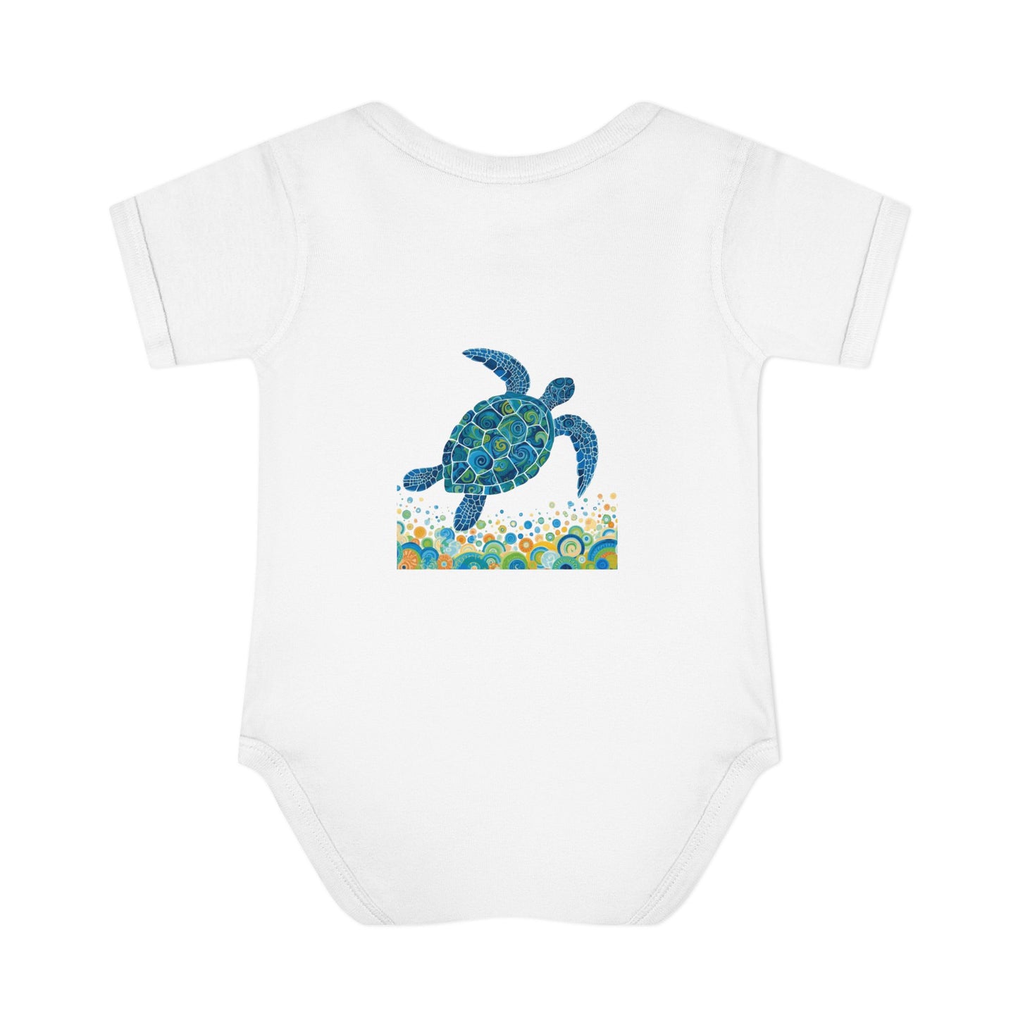 Blue Sea Turtle Onesie | Personalized Infant Bodysuit