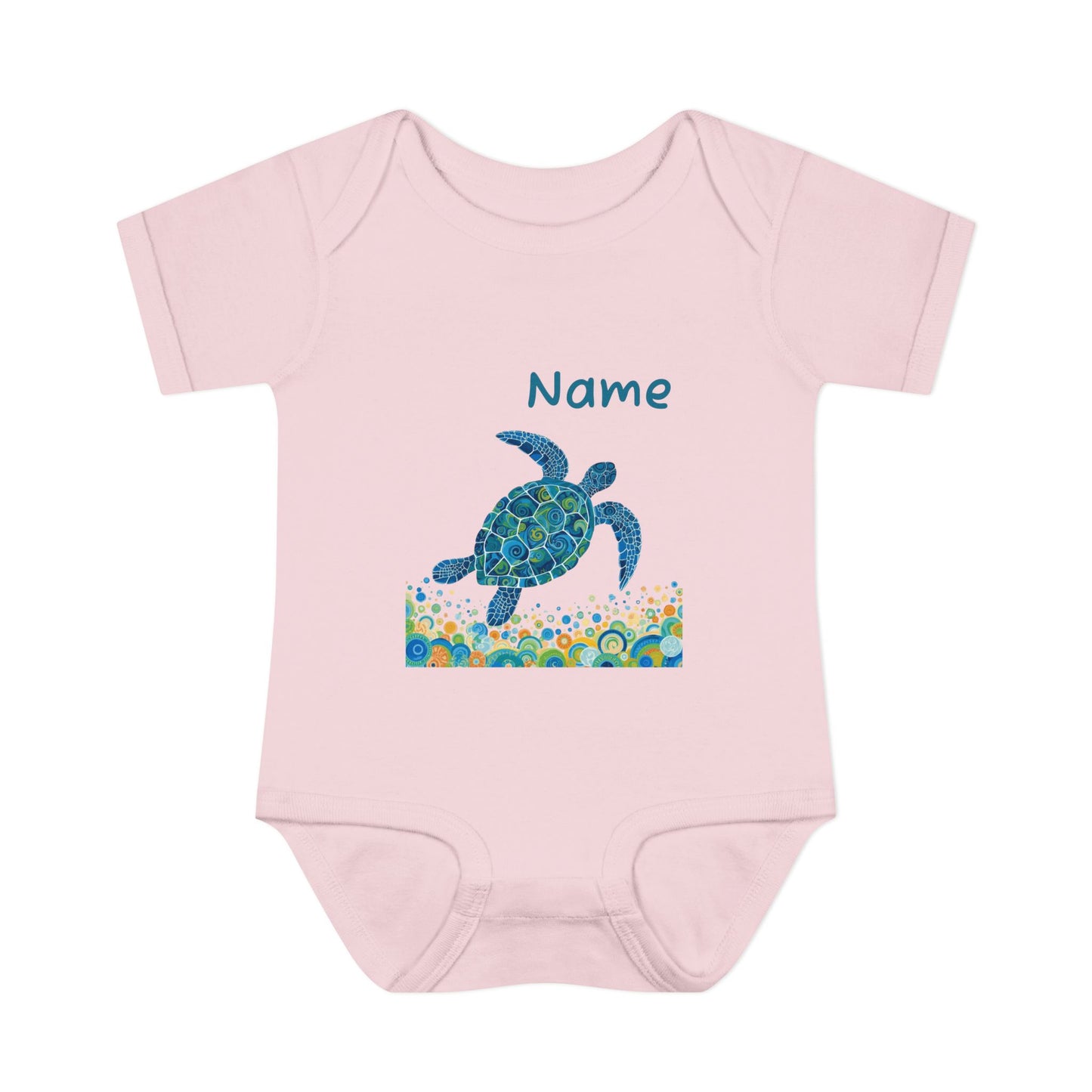 Blue Sea Turtle Onesie | Personalized Infant Bodysuit