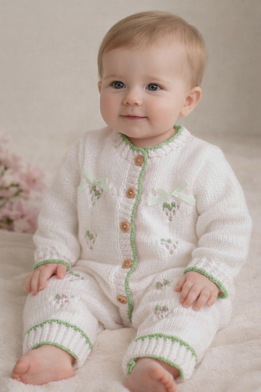 Girls Knitted Romper suit