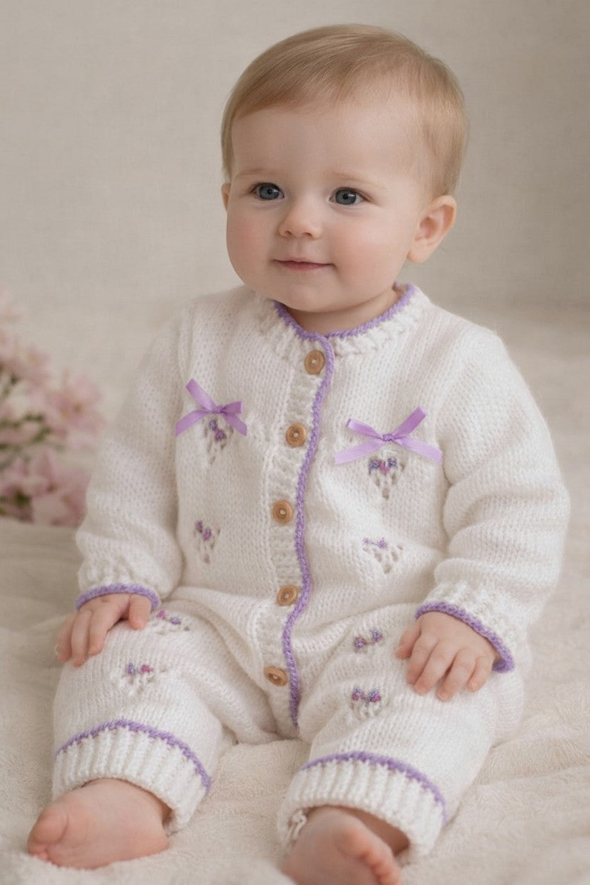 Girls Knitted Romper suit