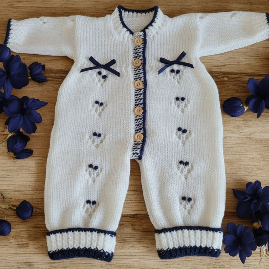 Girls Knitted Romper suit