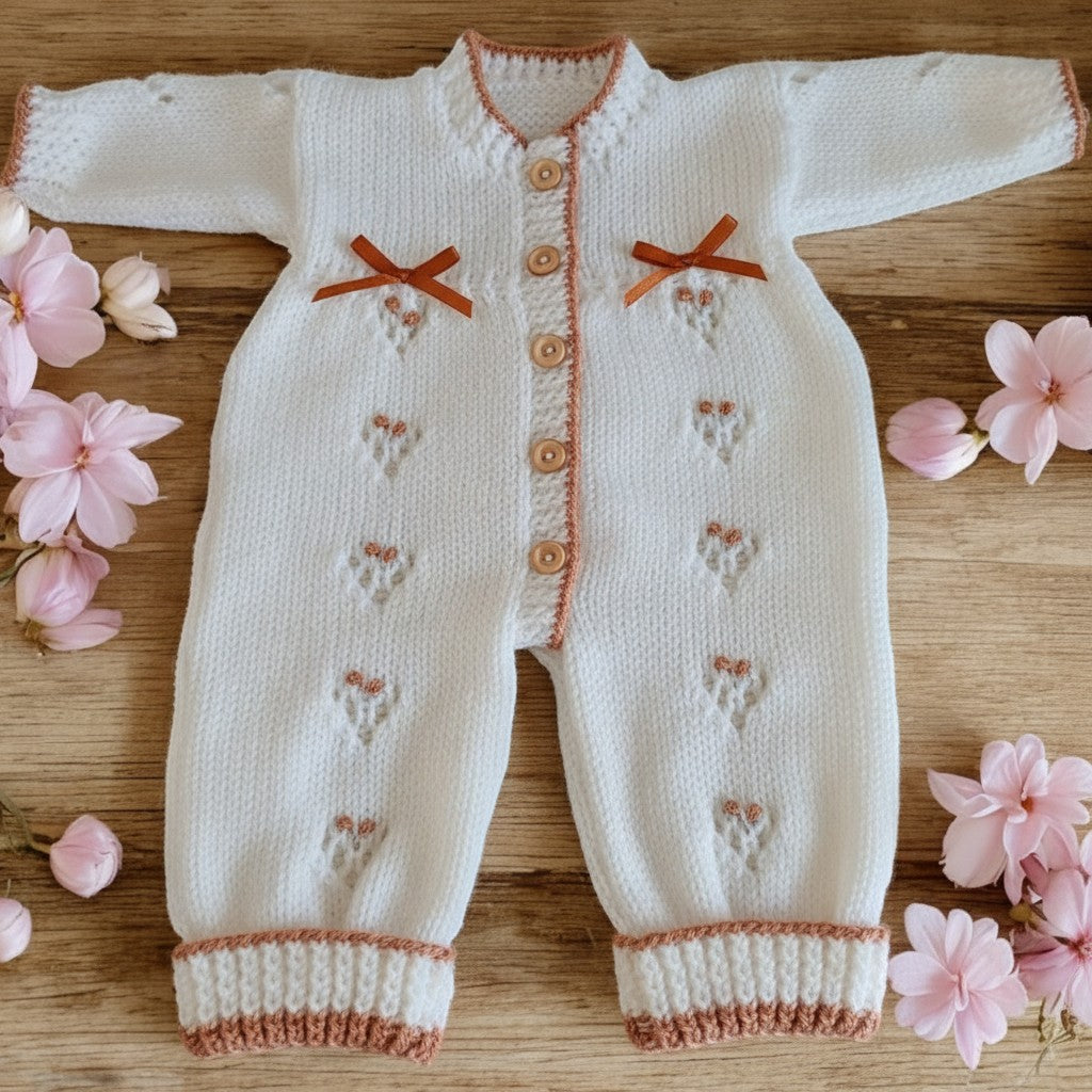 Girls Knitted Romper suit