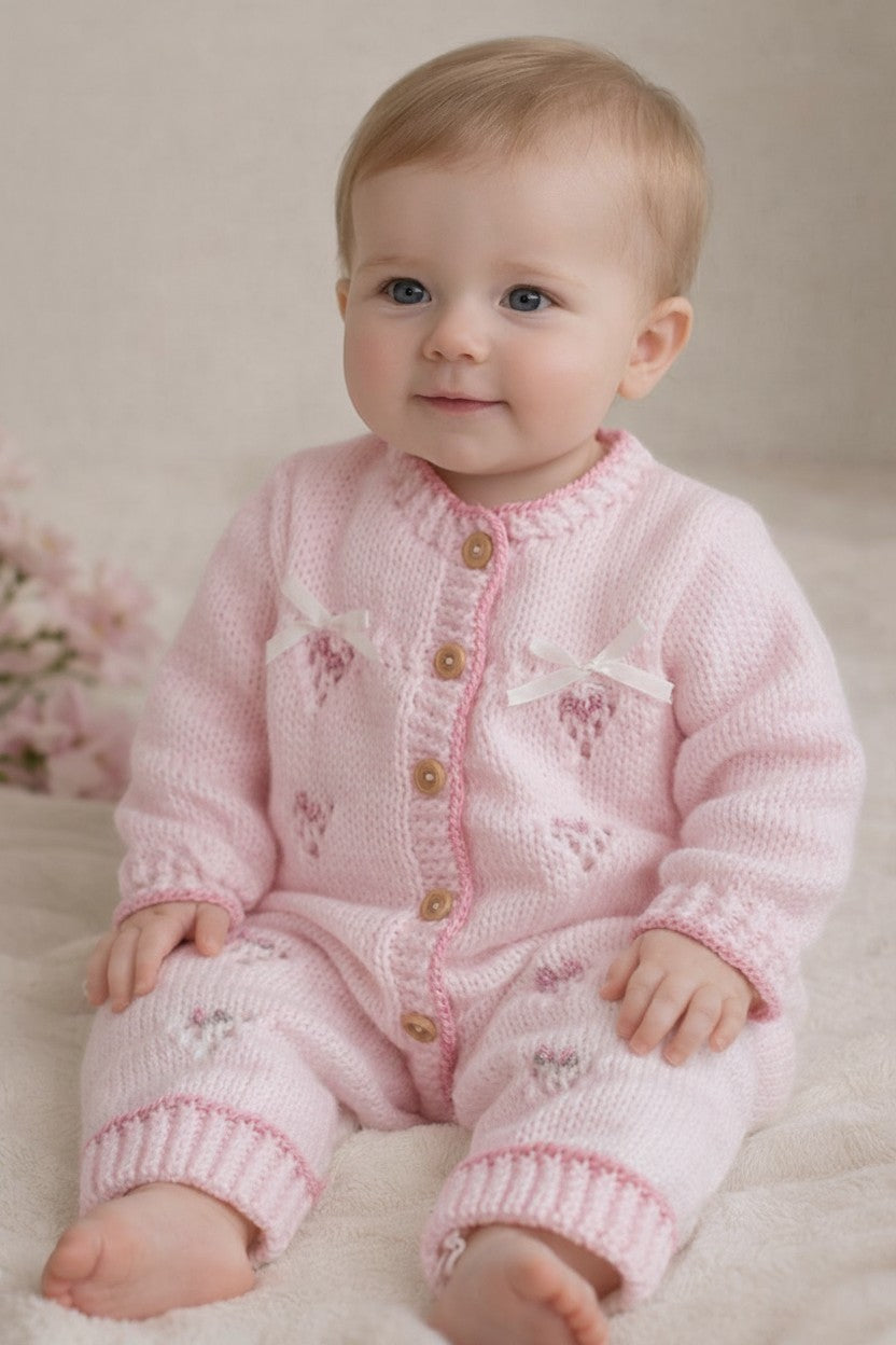 Girls Knitted Romper suit