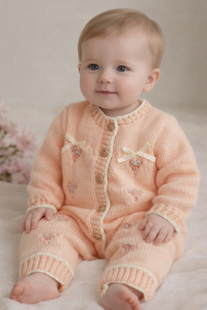 Girls Knitted Romper suit