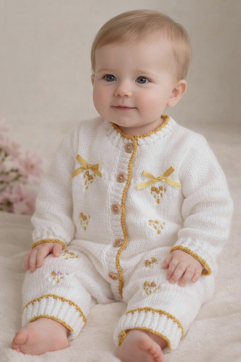 Girls Knitted Romper suit