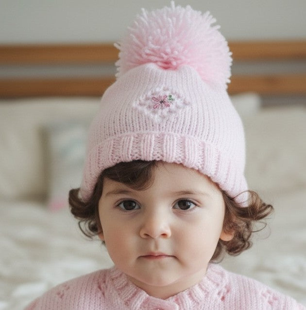 Pom Pom Baby Beanie