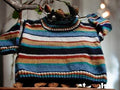 Boys' Knitted Round Neck Stripe Sweater – Hand-Knitted Striped Pullover