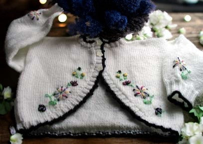 Delicate Embroidered Bolero Jacket for Girls: Stylish and Cozy