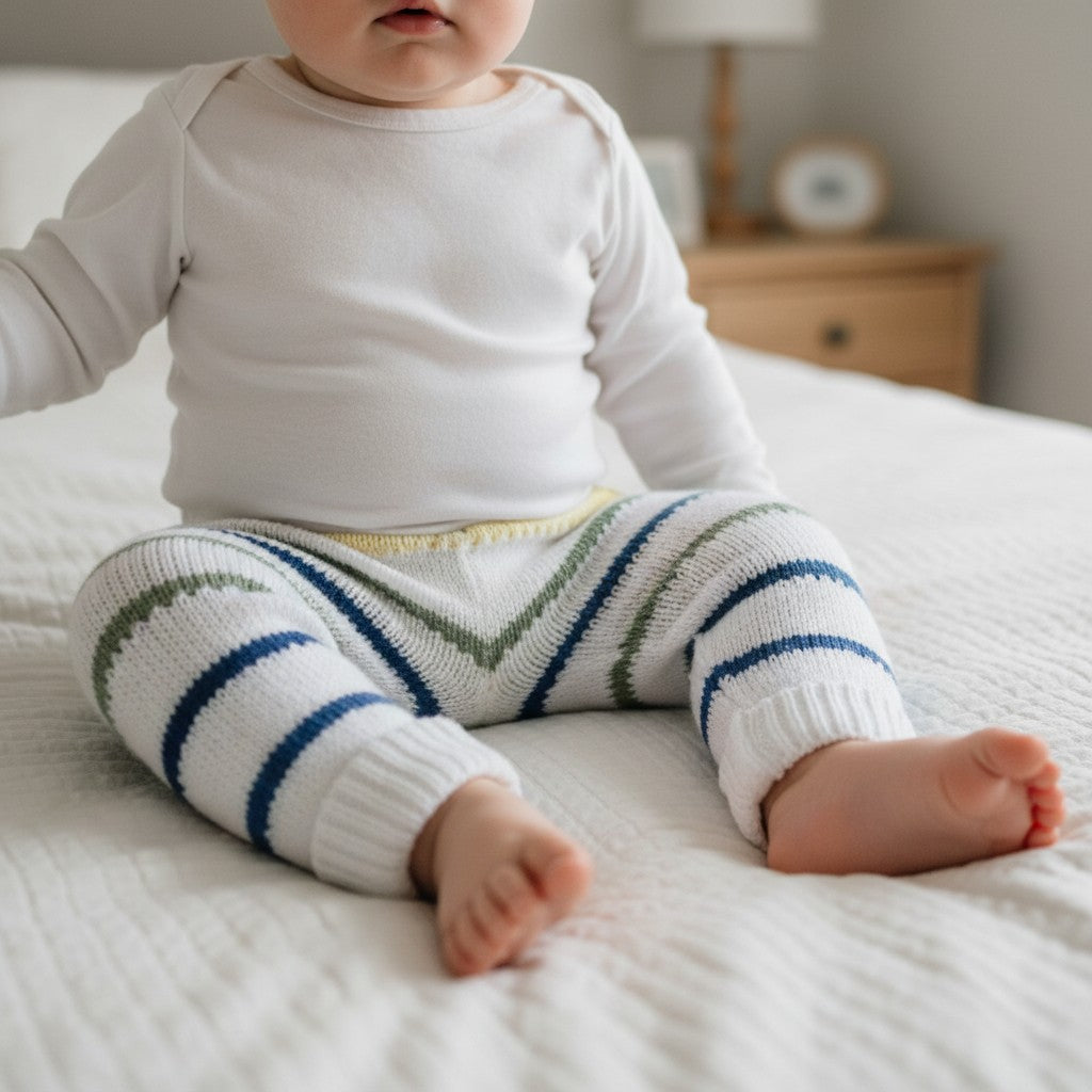 Gender Neutral baby leggings, knitted to match any outfit