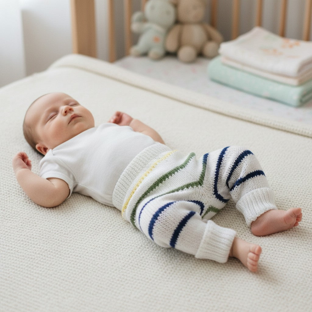 Gender Neutral baby leggings, knitted to match any outfit