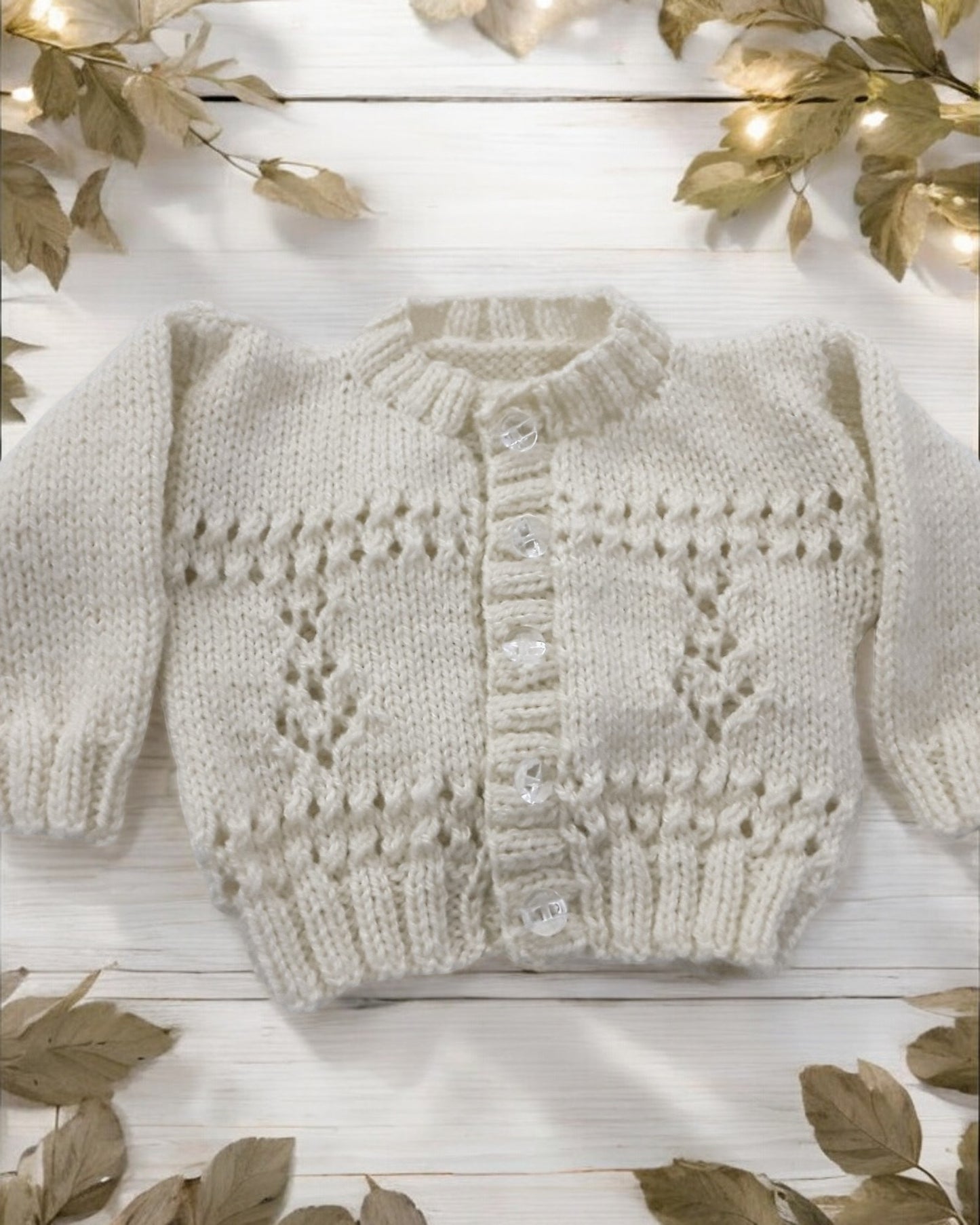 Adorable Knitted Baby Cardigan with Fun Design - Perfect for Little Ones!