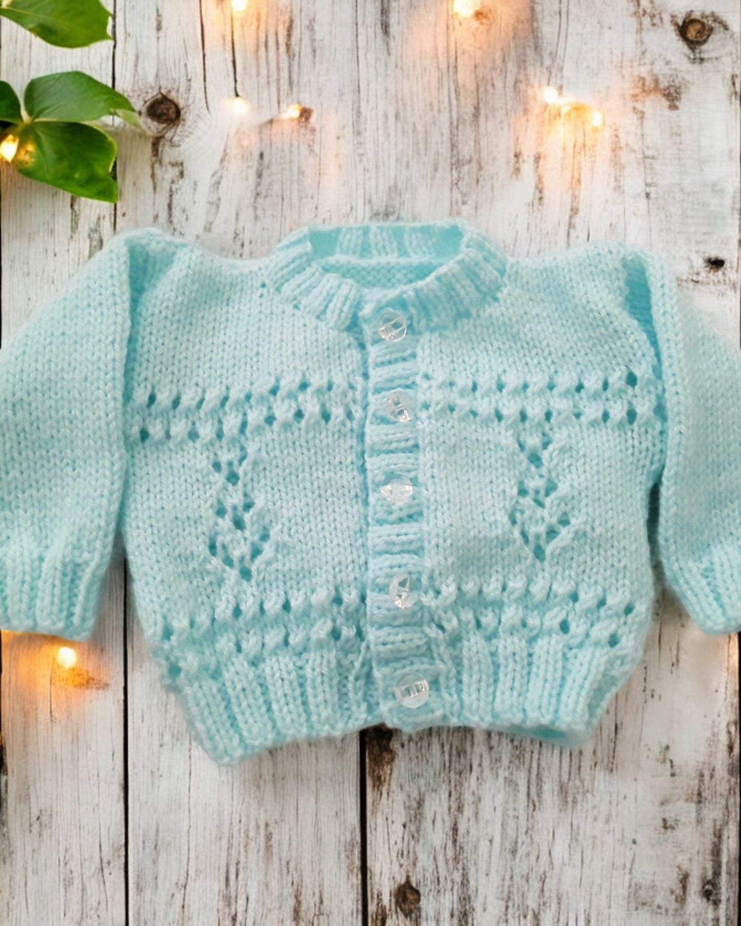 Adorable Knitted Baby Cardigan with Fun Design - Perfect for Little Ones!