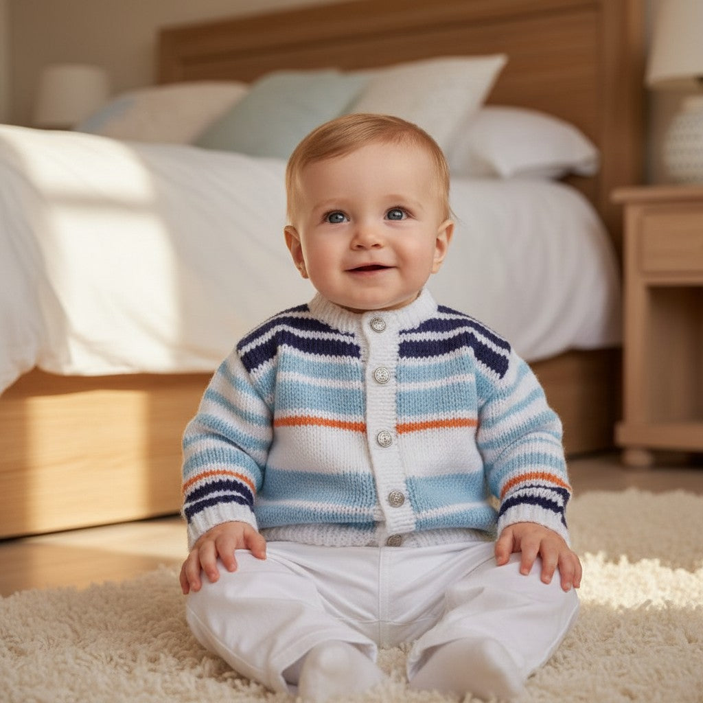 Striped Boys' Knitted Cardigan