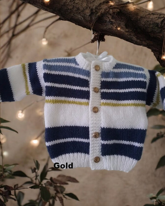 Striped Boys' Knitted Cardigan