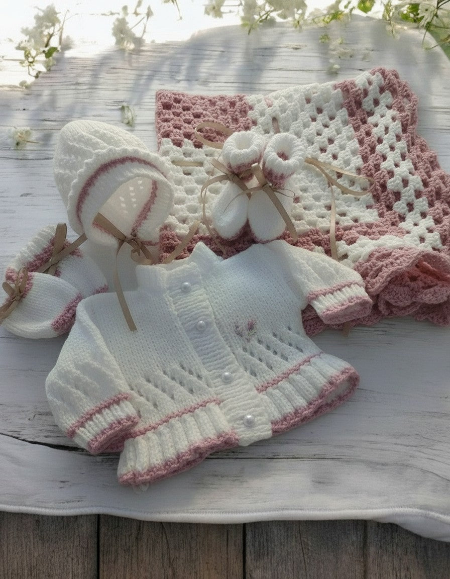 Luxury Hand Knitted Baby Gift Set | Handmade Keepsake