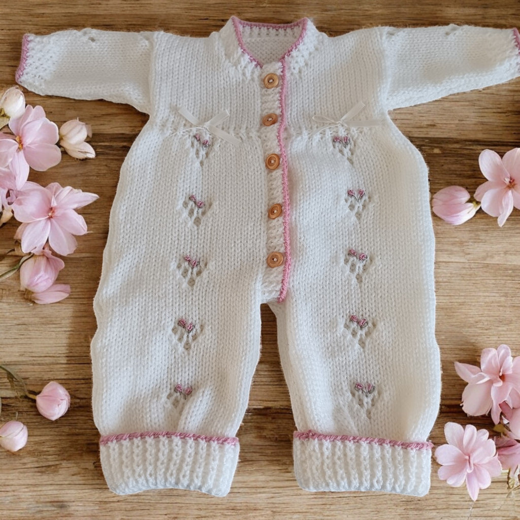 Girls Knitted Romper suit