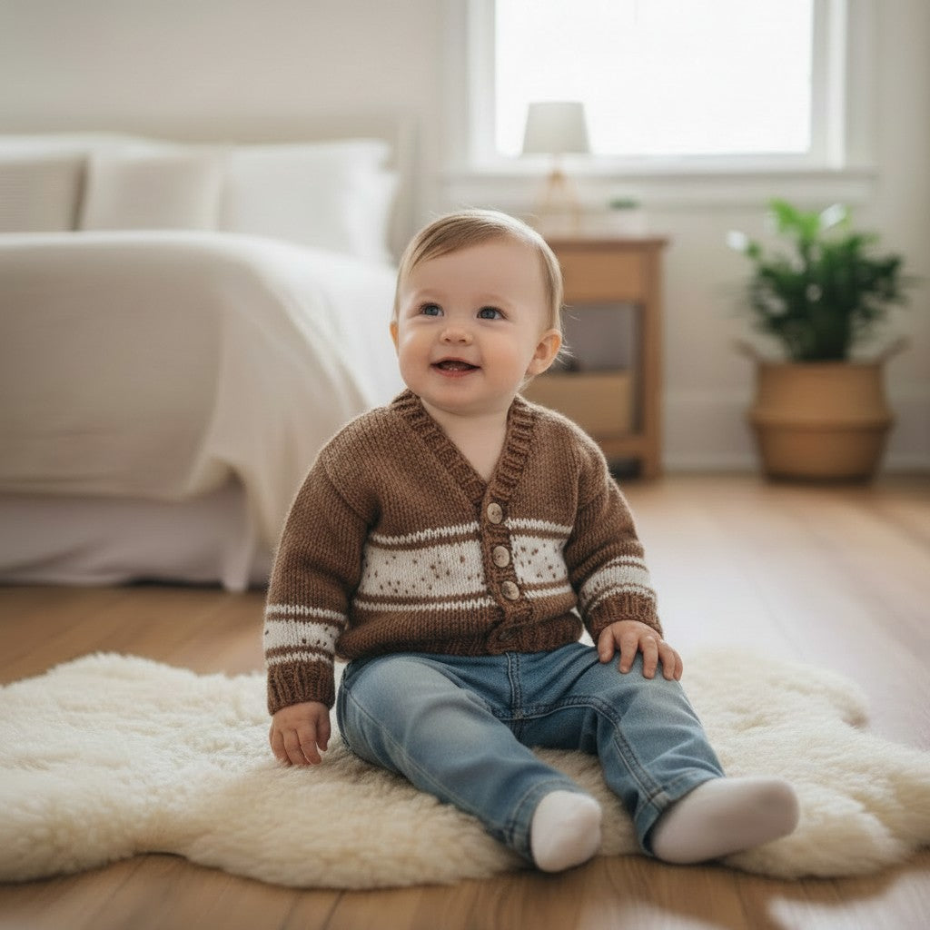 Knitted Boys Cardigan V neck
