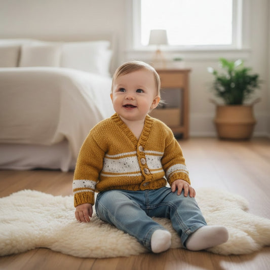 Knitted Boys Cardigan V neck