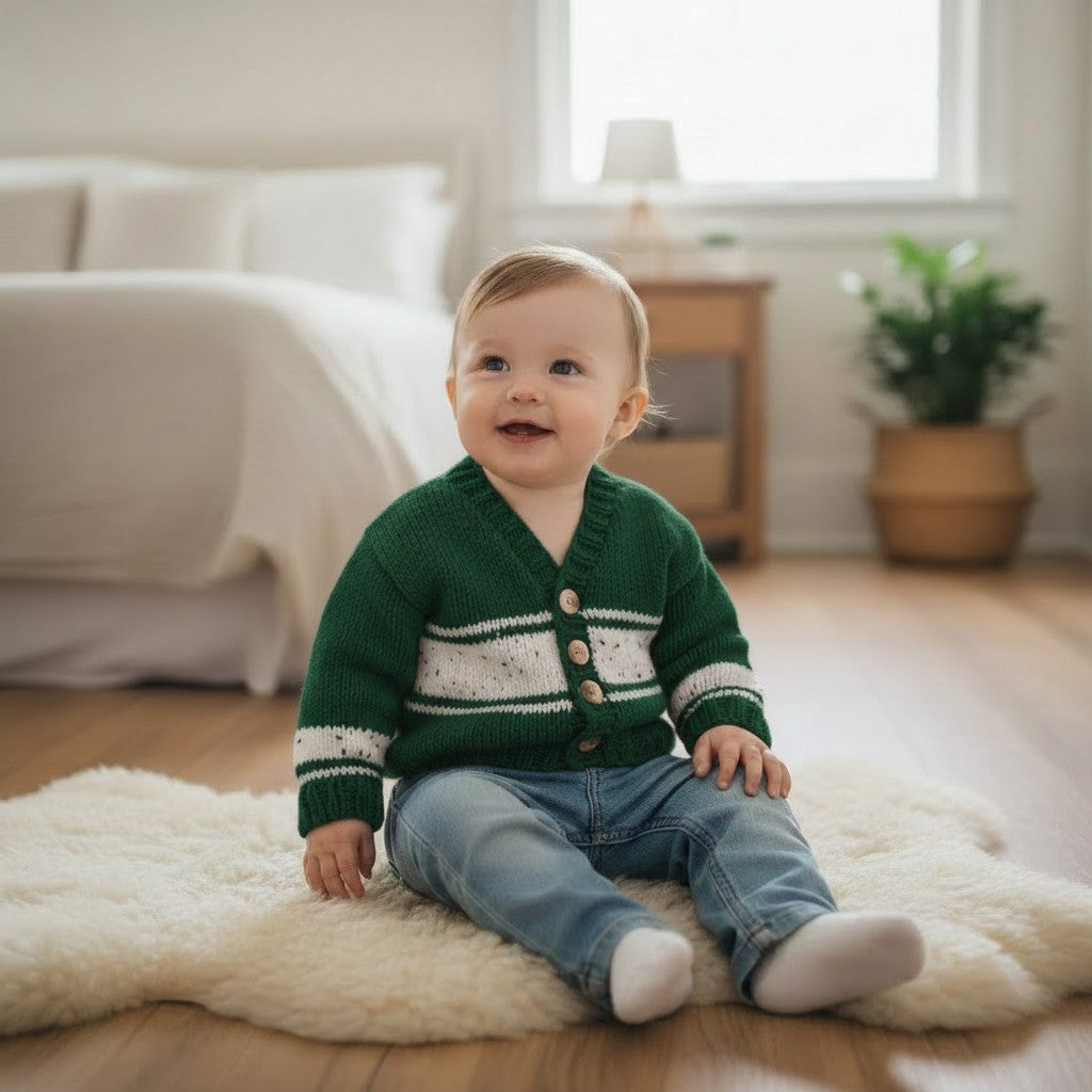 Knitted Boys Cardigan V neck