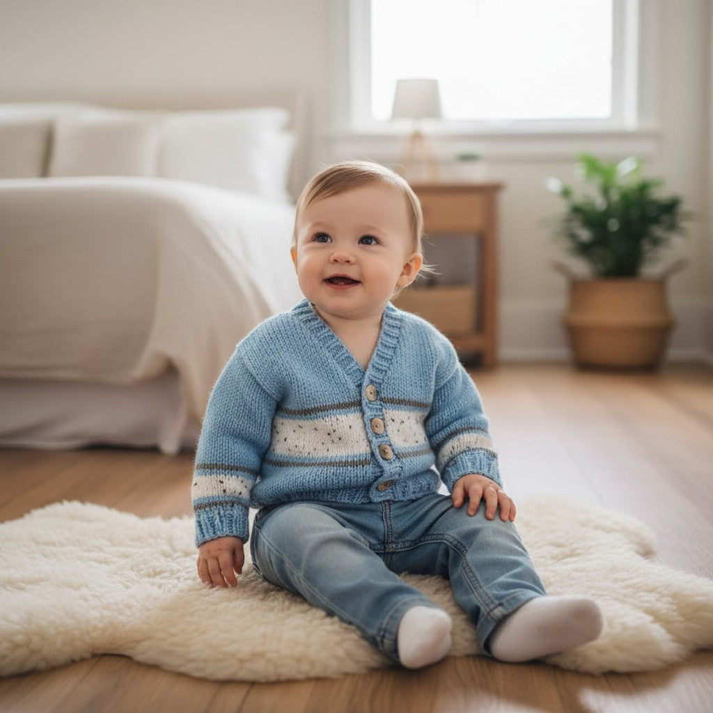 Knitted Boys Cardigan V neck