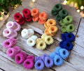 hand knitted booties