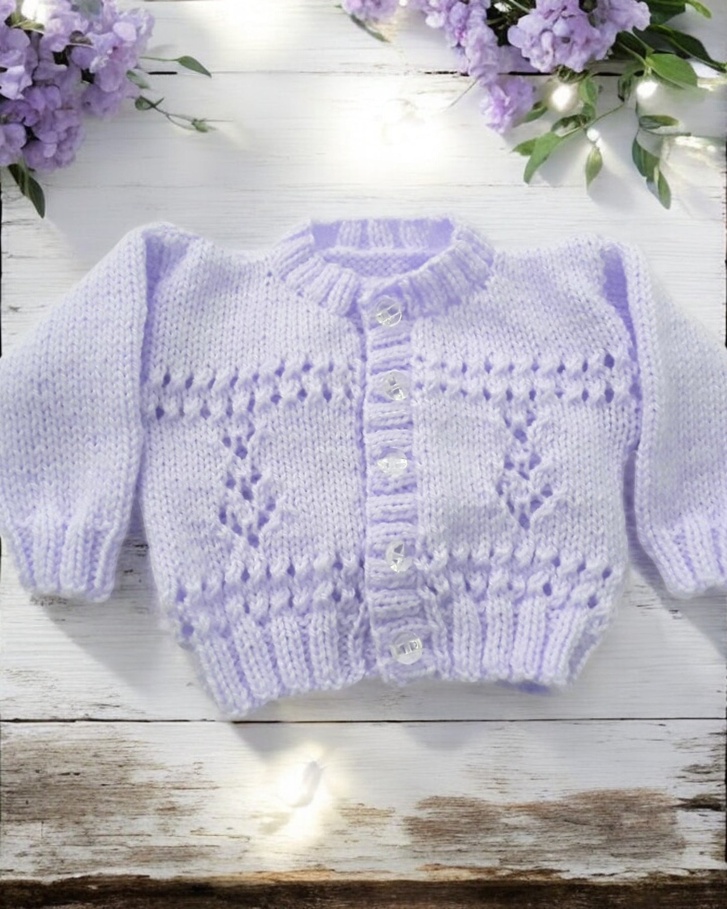 Adorable Knitted Baby Cardigan with Fun Design - Perfect for Little Ones!