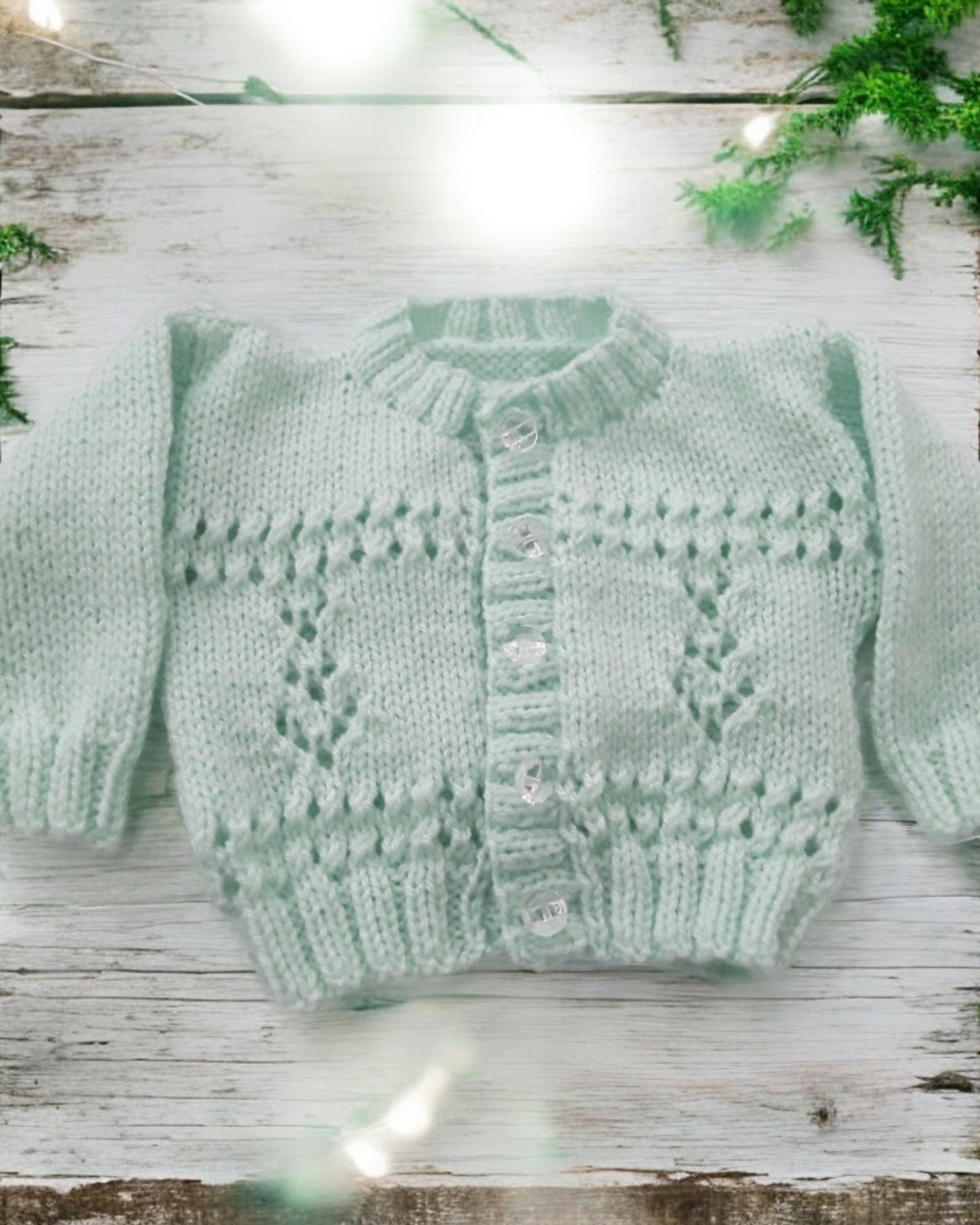 Adorable Knitted Baby Cardigan with Fun Design - Perfect for Little Ones!