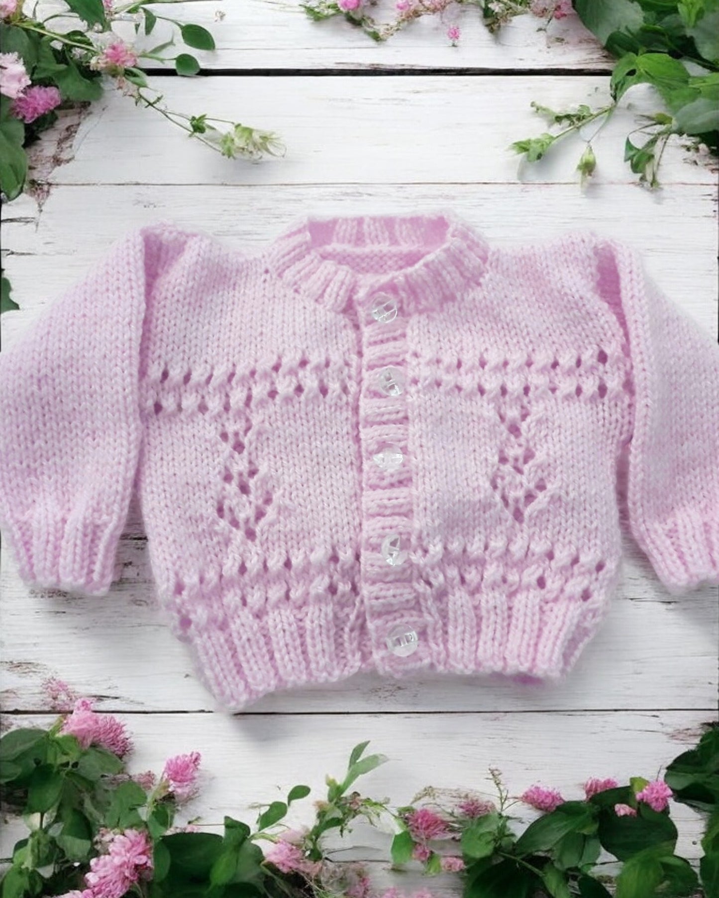 Adorable Knitted Baby Cardigan with Fun Design - Perfect for Little Ones!