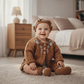 Charming Girls' Embroidered Cardigan Set: Headband & Boots Included