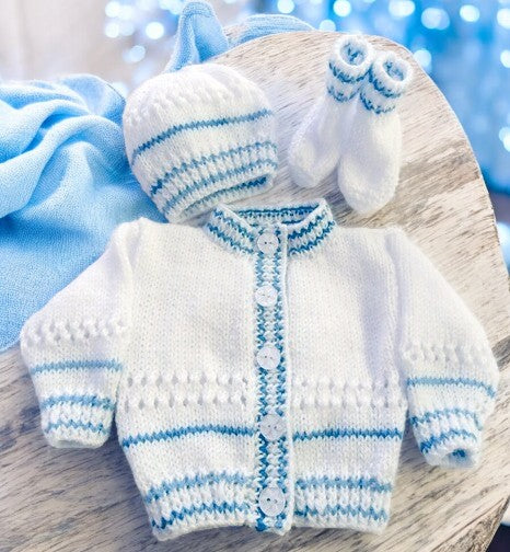 Colorful Striped Knitted Baby Set – Perfect for Newborns